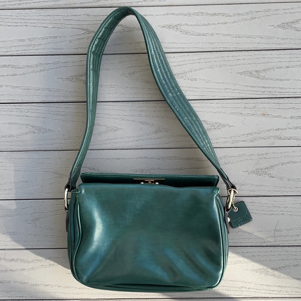 SOLD ON VINTED | Vintage Liz Claiborne Forest Green Shoulder Bag - Picture 1 of 15